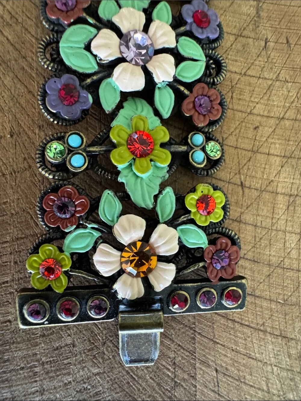 Multicolor Floral Embellished Women's Hair Barrette